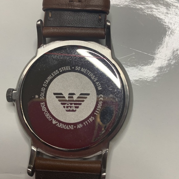 Emporio Armani Men's Stainless Steel Dress Watch with Quartz Movement - Picture 10 of 11